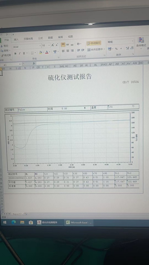 Our new machines in testing rubber samples